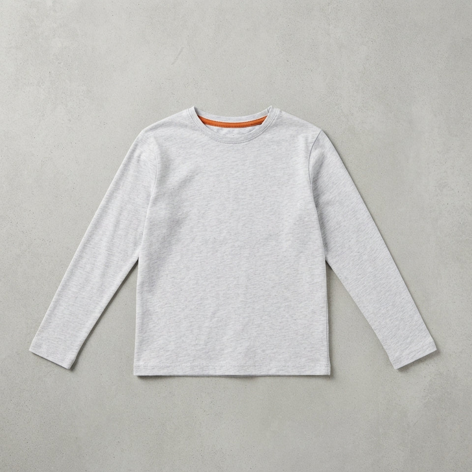 Sinsay Boy's Grey Basic Long-Sleeve Pajama Set