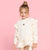 Sinsay Girl's Beige Ruffled Fleece Star Chest Sweatshirt