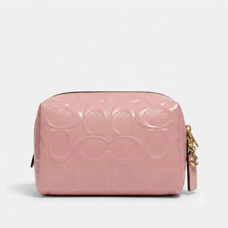 Coach Women's Pink Patent Signature Wallet