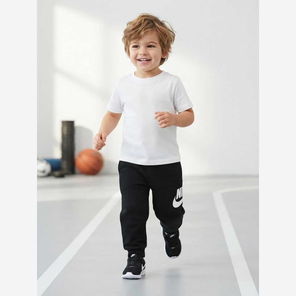 Nike Unisex Kids Black Logo Printed Sweatpants