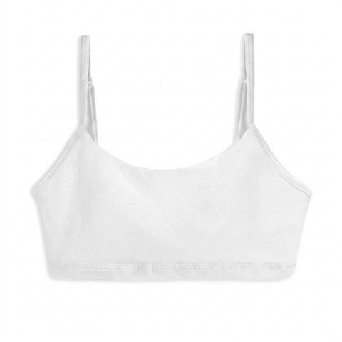 Mightly Girl's White Organic Cotton Bras|Mightly In Lebanon