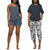 Felina Women's Multicolor Cotton 4-Piece T-Shirt, Tank, Short, And Capri Pant Pajama Set