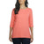 Lands' End Women's Coral 3/4 Sleeve Boat Neck Pima Cotton Blouse