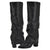 Guess Women's Black Leather Geima High Knee Heel Boots