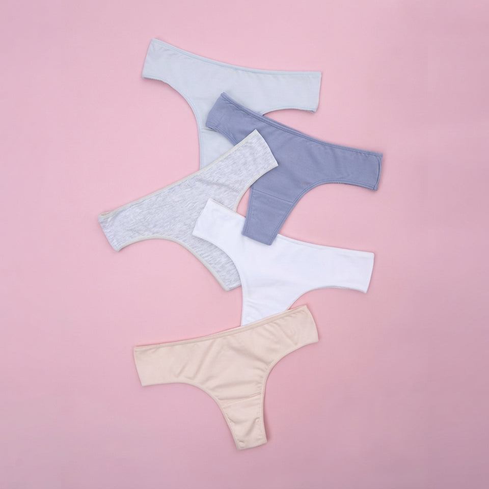 Sinsay Women's Multicolor 5-pack Thong Briefs