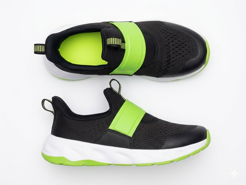 All In Motion Women's Black & Lime Dillon Slip-On Performance Sneakers|All In Motion In Lebanon
