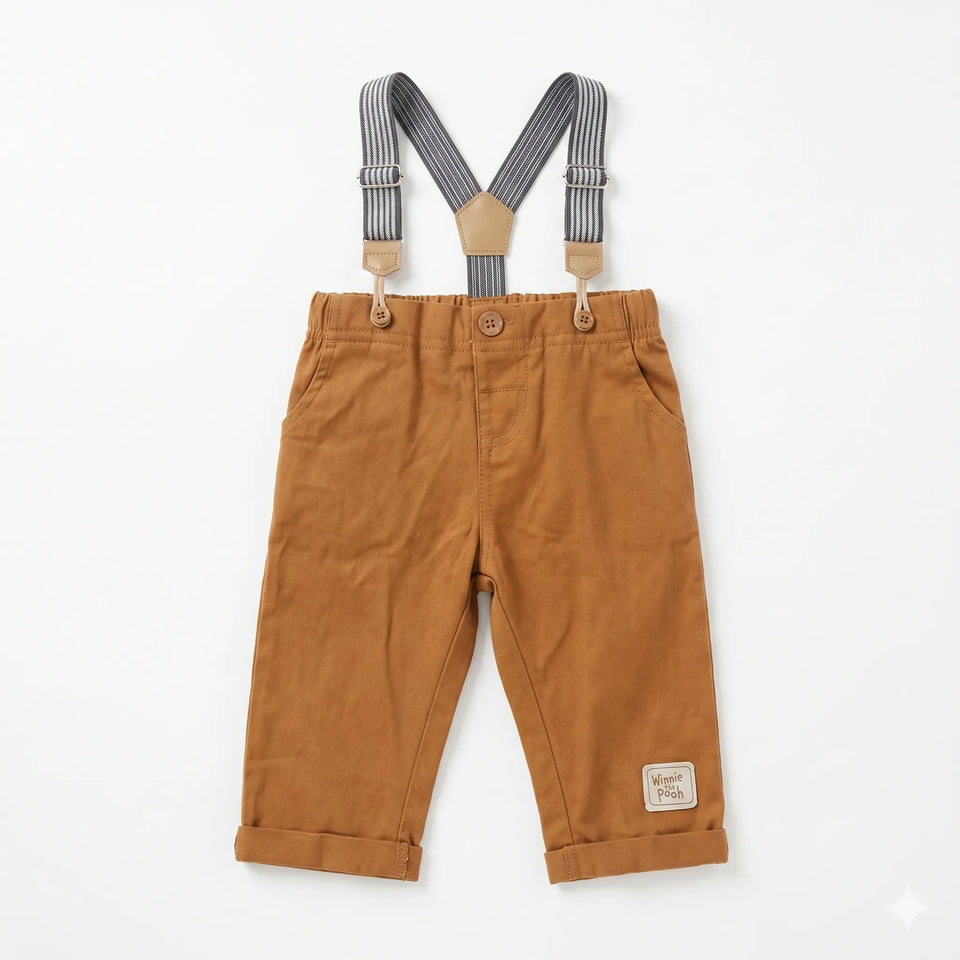 Disney Baby Boy's Brown Winnie The Pooh Suspender Pant|Disney In Lebanon