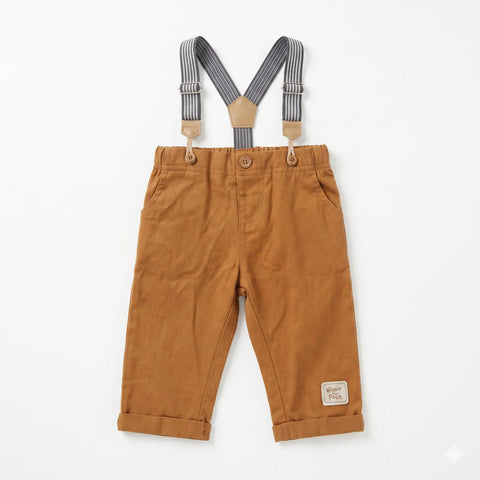 Disney Baby Boy's Brown Winnie The Pooh Suspender Pant|Disney In Lebanon