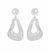 Ettika Women's Silver Molten Drop Earrings