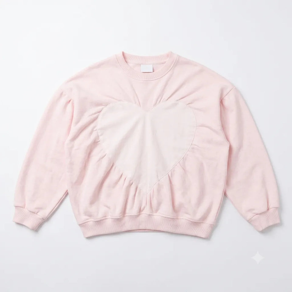 Zara Girl's Light Baby Pink With Heart Sweatshirts| Zara in Lebanon