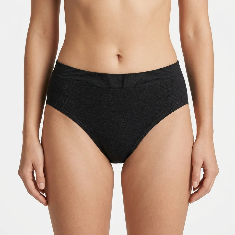 Fitwell Women's Black Seamless Comfort Brief