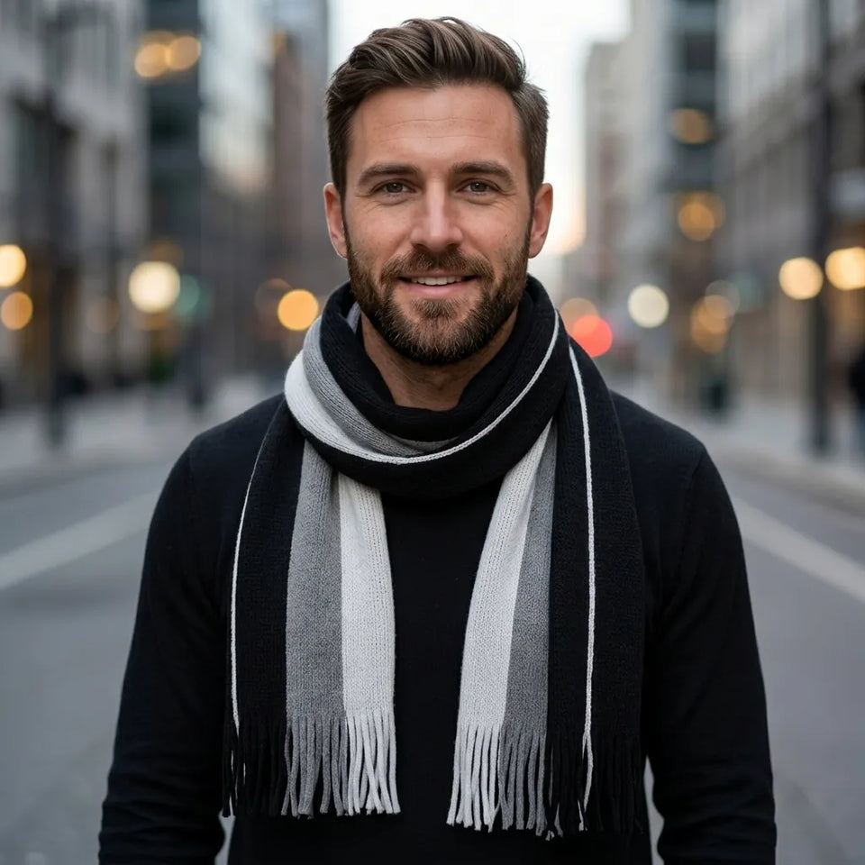 Reaction Kenneth Cole Men's Multicolor Ribbon Knit Scarf