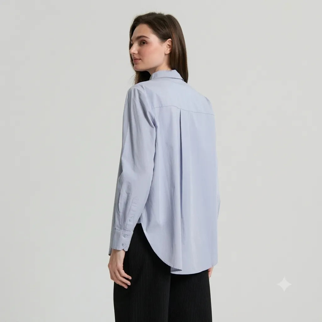 Sinsay Women's Light Blue Long Sleeve Shirt