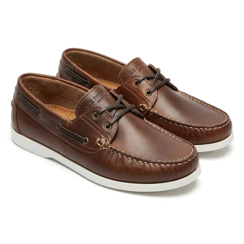 U.S. Polo Assn. Men's Brown Leather Loafers