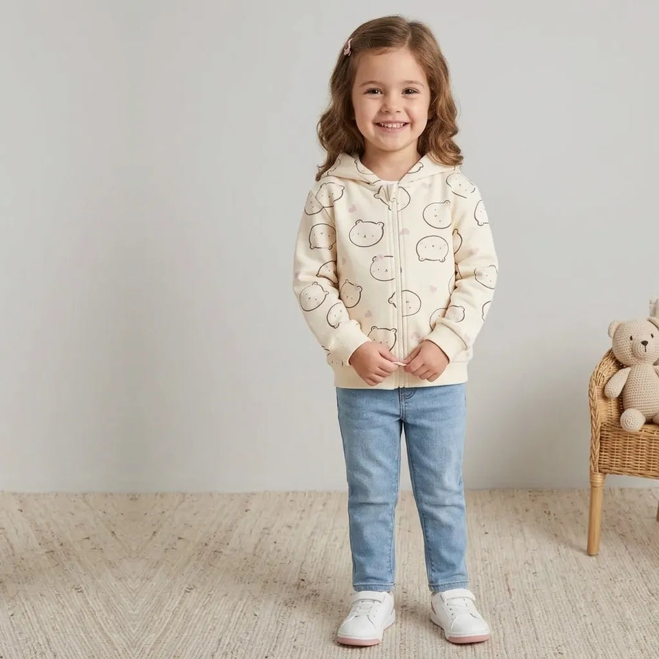 Sinsay Girl's Bear All Over Printed Jacket