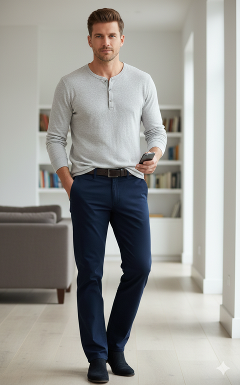 English Laundry Men's Navy Stretch Straight Fit Chino Pants|English Laundry In Lebanon