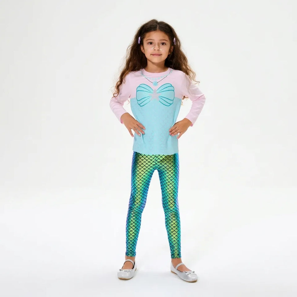 Sinsay Girl's Pink & Aqua Mermaid Style Blouse