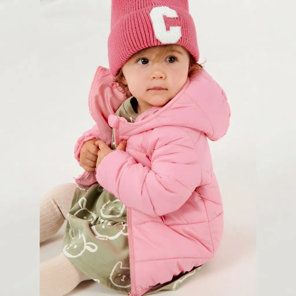 Sinsay Baby Girl's Pink Hooded Puffer Jacket