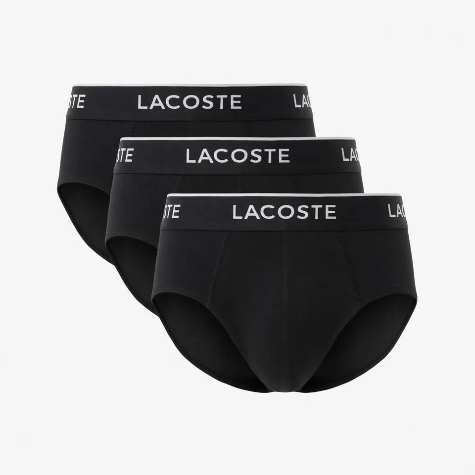 Lacoste Men's Black 3 Pack Cotton Stretch Boxer