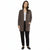 Max And Mia Women's Dark Taupe The Easy Cotton Knit Cardigan