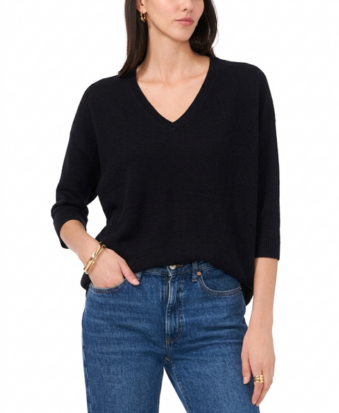 Vince Camuto Women's Oversized V-Neck Fine Knit Sweater | Vince Camuto in Lebanon