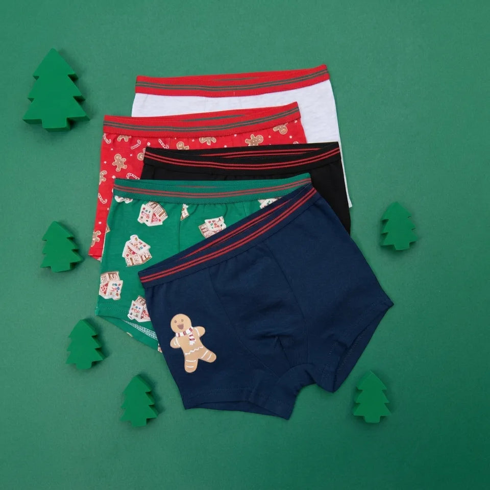 Sinsay Boy's Multicolor Holiday Theme 5-Pack Boxers