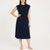 Lands’ End Women's Navy Sleeveless Ribb Knit Midi Dress
