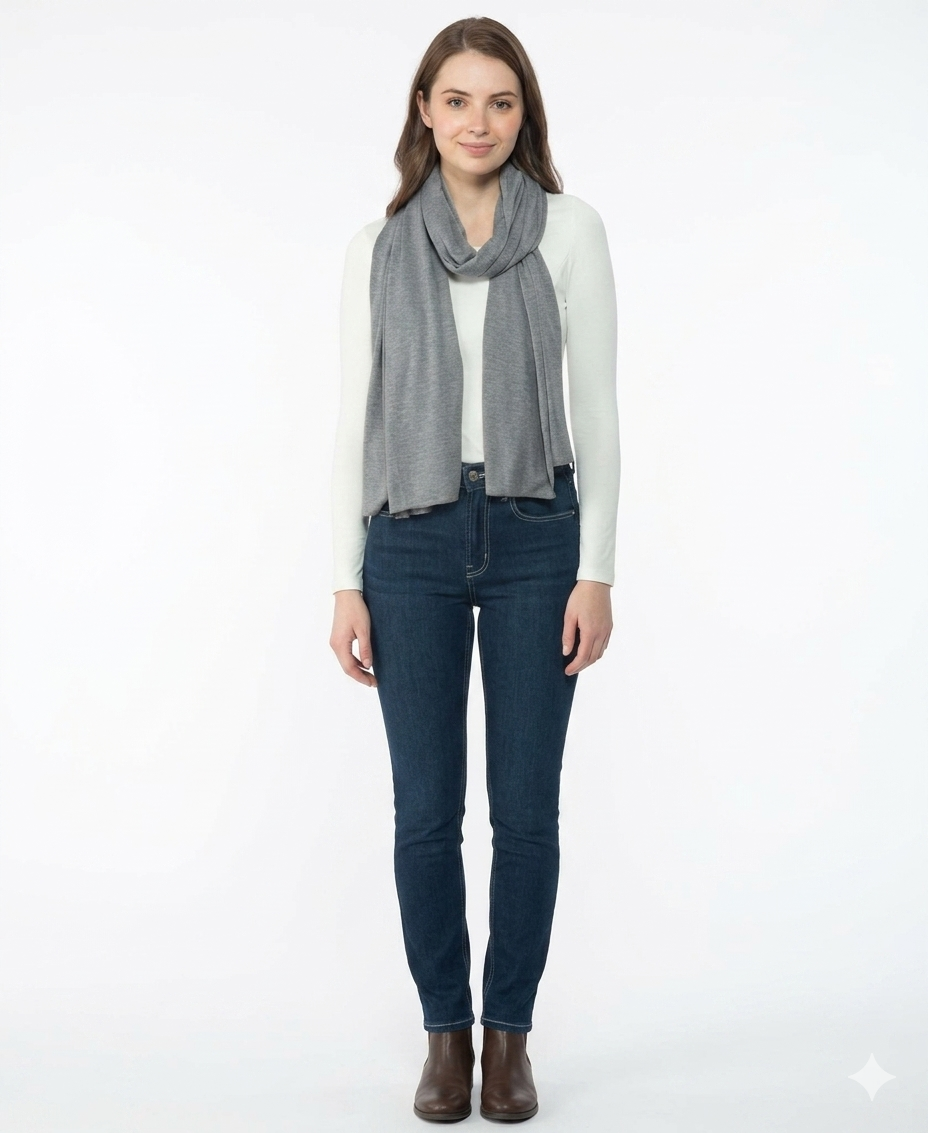 Jenni Women’s Heather Grey Jersey Wrap Scarf | Jenni in Lebanon