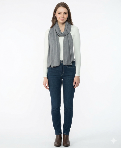 Jenni Women’s Heather Grey Jersey Wrap Scarf | Jenni in Lebanon
