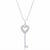 Macy's Women's Sterling Silver Diamond Heart Key Pendant Necklace