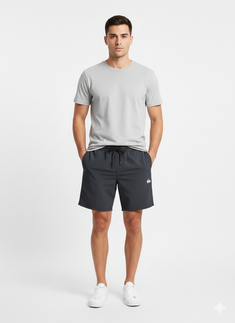 Quiksilver Men's Charcoal Grey Drawstring Swim Shorts | Quiksilver in Lebanon