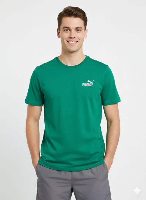Puma Men's Green Short Sleeve Logo T-Shirt | Puma in Lebanon