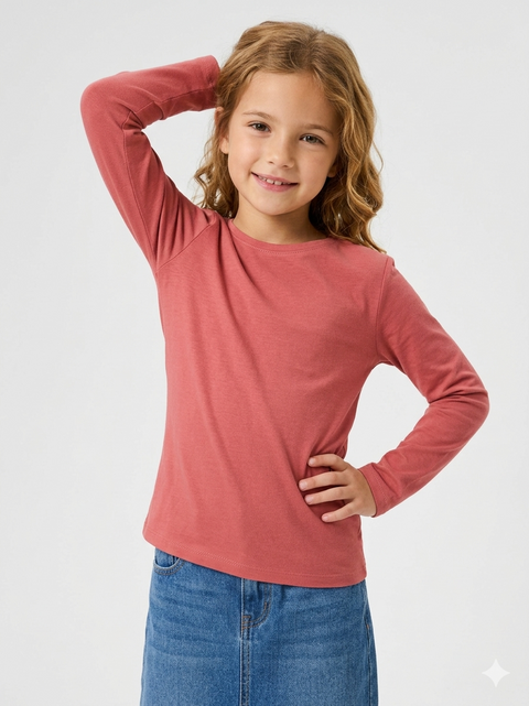 Sinsay Girls Rose Basic Long Sleeve T-Shirt | Sinsay in Lebanon
