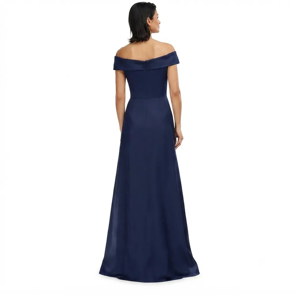 JS Collections Women's Navy Isadora Off-The-Shoulder Dress