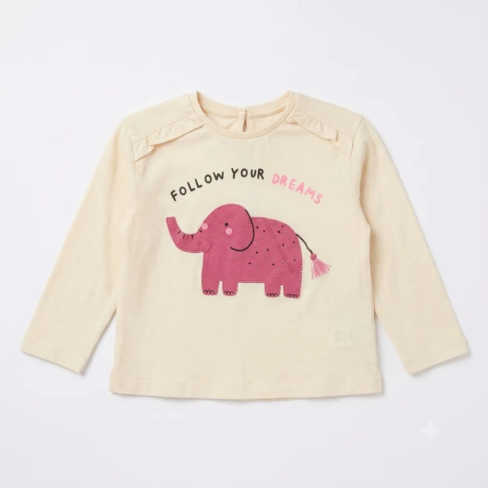 Zara Baby Girl'sLight Beige " Follow Your Dreams Blouse| Zara in Lebanon