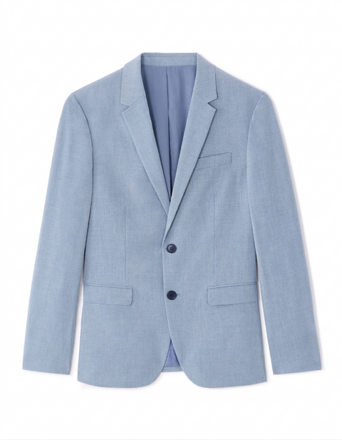 Celio Men's Blue Modern Fit Textured Blazer|Celio In Lebanon