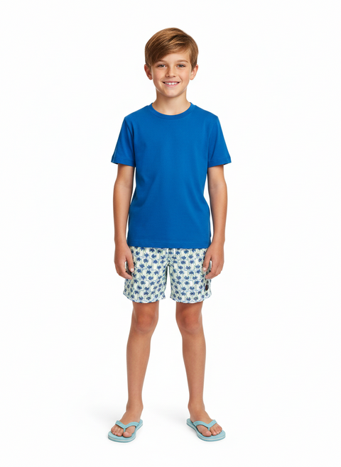 Cat & Jack Boys' Blue Palm Tree Swim Trunk Shorts | Cat & Jack in Lebanon