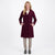 Kenneth Cole Women's Dark Red Wool Blend Coat