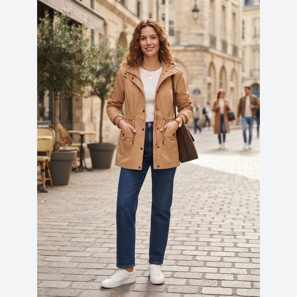 DKNY Women's Women's Blush Utility Hooded Jacket