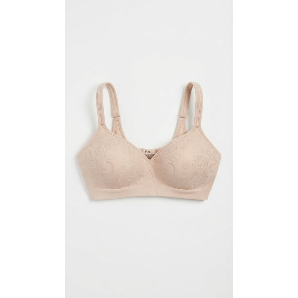 Bali Women's Light Rose Comfort Revolution Swirl Shaping Wirefree Bra