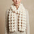 Marcus Adler Women's Off White Cozy Luxe Pom Scarf