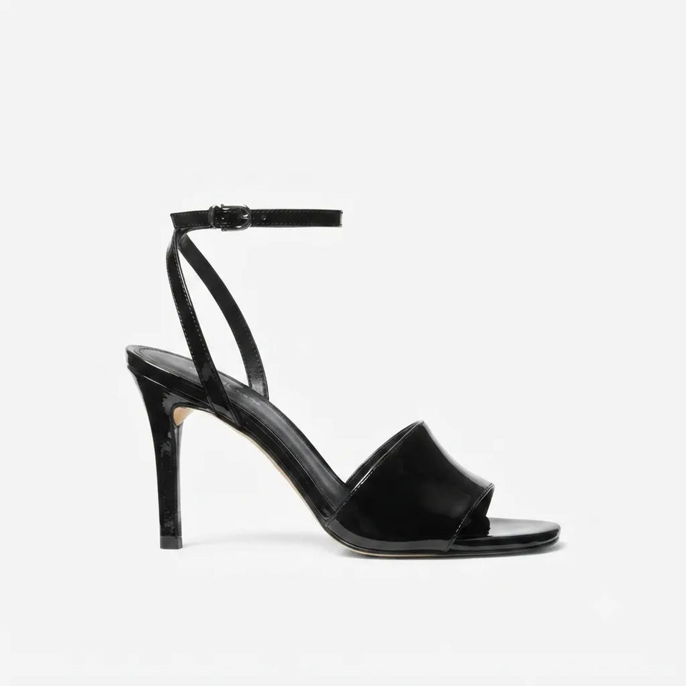 Michael Kors Women's Black Elyse Patent Leather Sandals