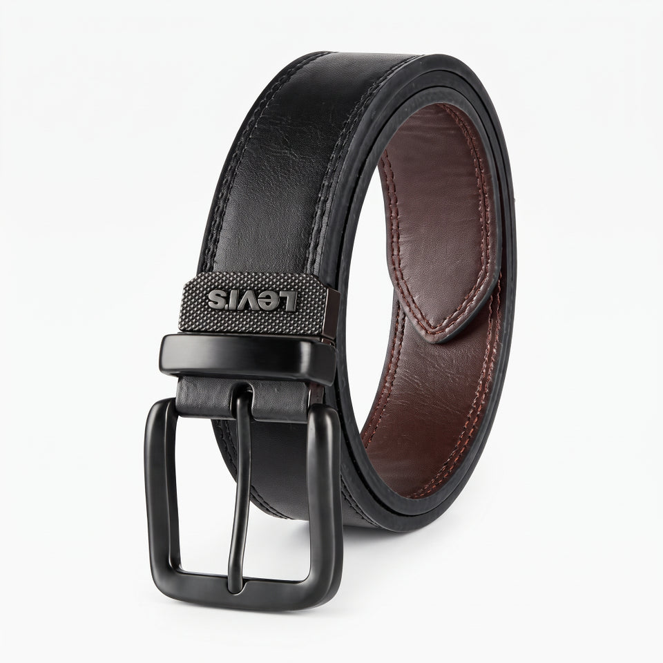 Levi's Men's Black/Brown Reversible Casual Belt