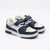 Lumberjack Boy's White & Navy Blue Strap Sneakers