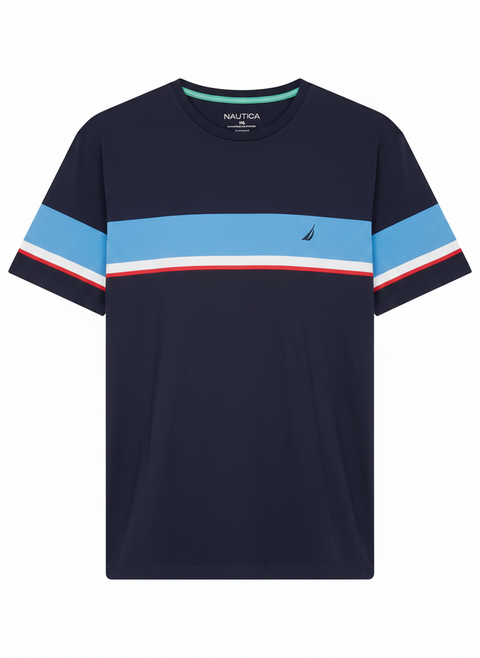 Nautica Men's Navy Striped Crewneck T-Shirt | Nautica in Lebanon