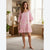 Luisa Spagnoli Women's Pink Floral Print Ruffle Hem Dress