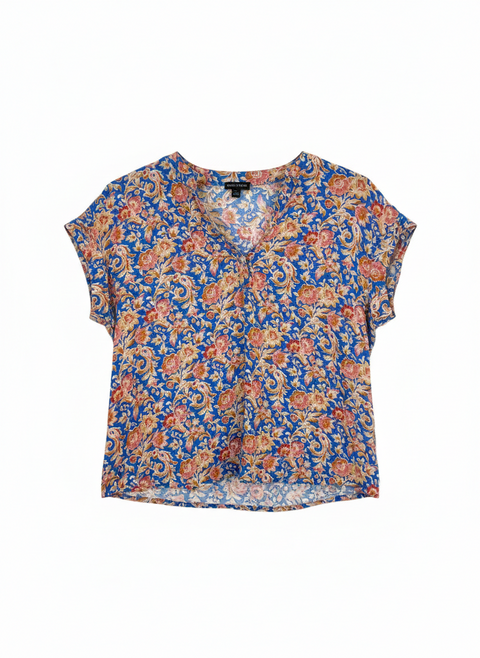 Kidkaniad Girls Floral Pattern V-Neck Blouse | Kidkaniad in Lebanon