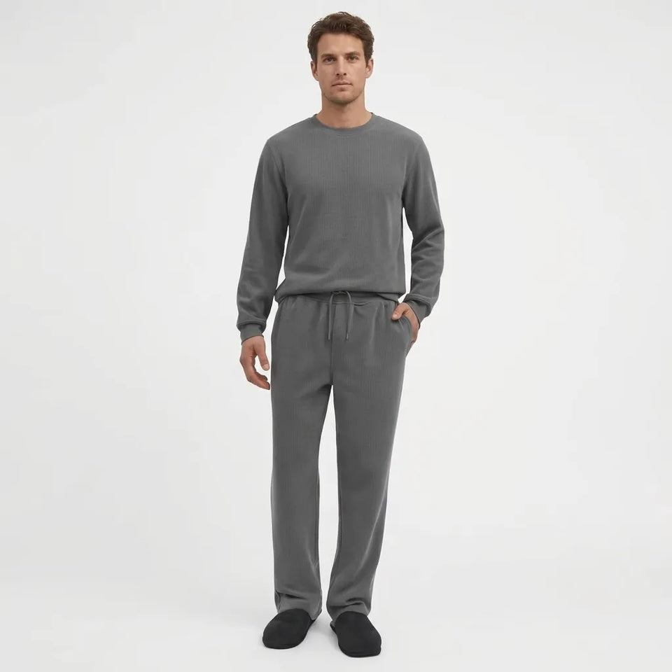 Eddie Bauer Men's Dark Gray Textured Lounge Sweatpants