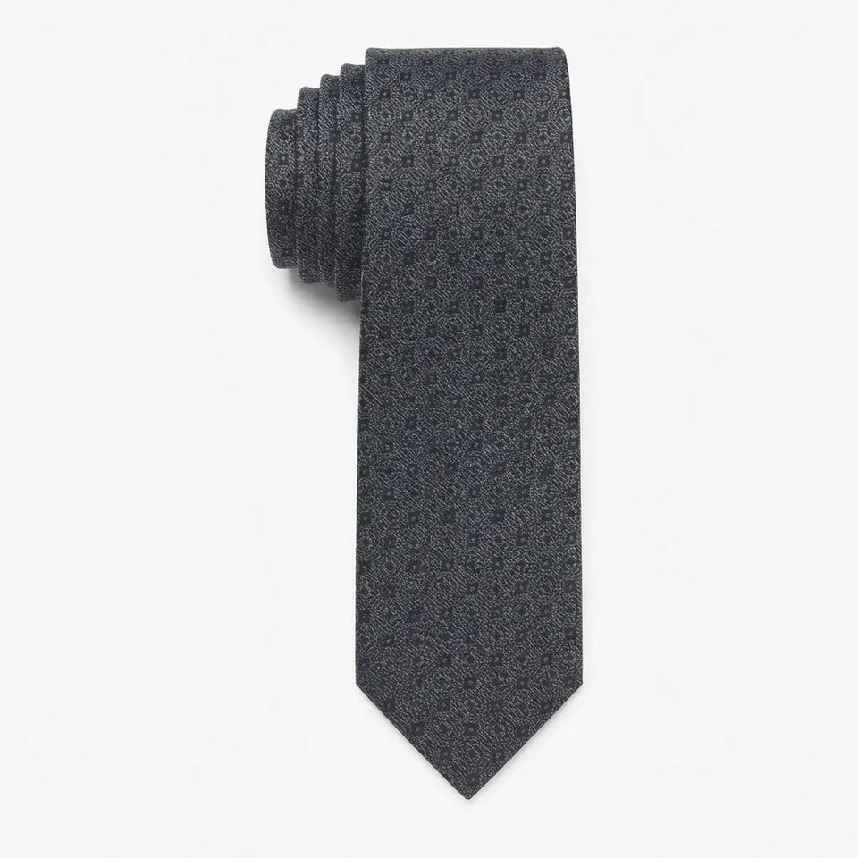 Perry Ellis Men's Dark Gray Raynor Geo Necktie