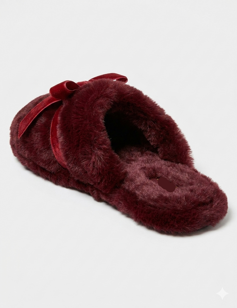 Auden Women's Burgundy Arbor Plush Scuff Slippers|Auden In Lebanon